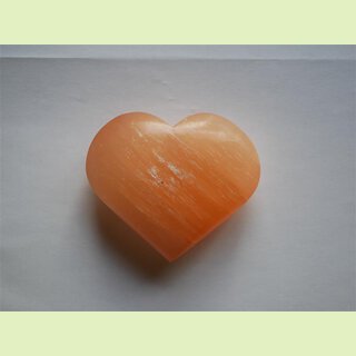 Handschmeichler Selenit Herz, orange
